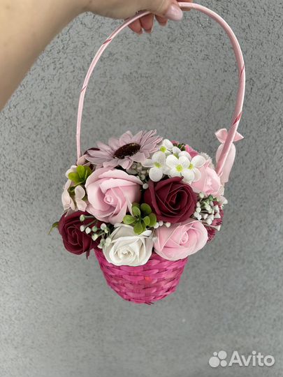 Букет из мыльных роз