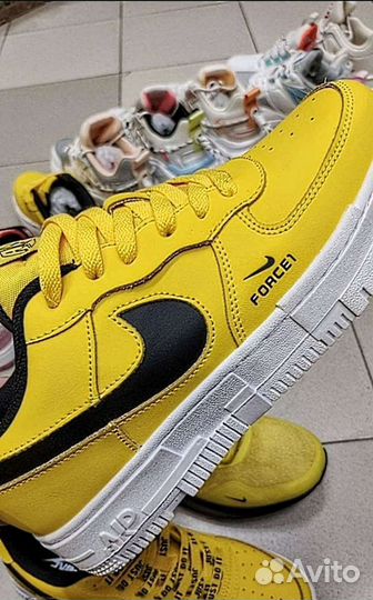 Кроссовки Nike Force Yellow Кожа Натуральная