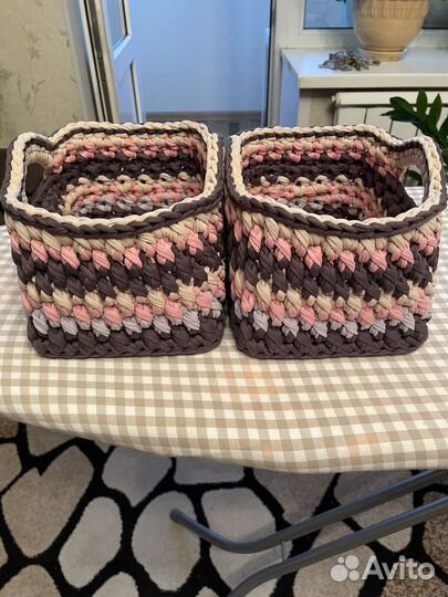 Корзинки вязанные
