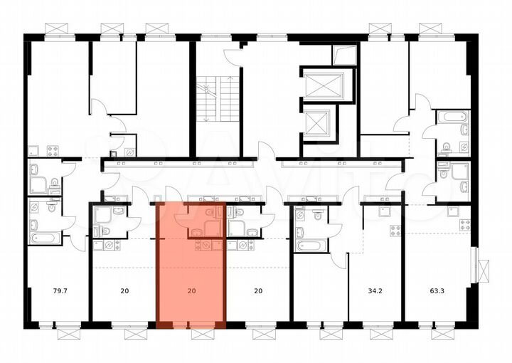 Квартира-студия, 20 м², 19/19 эт.