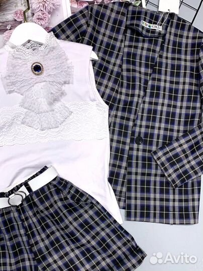 Школьная форма тройка для девочки 128 размера