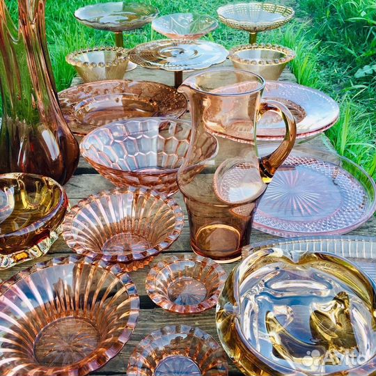 Ваза карамельное стекло