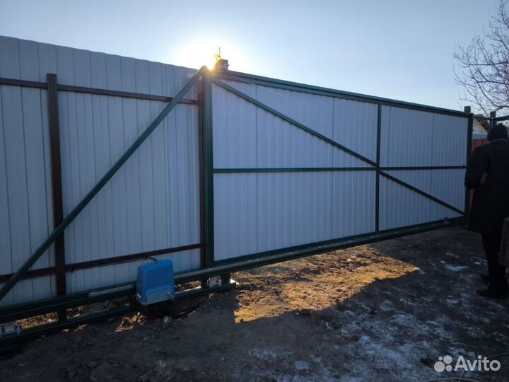 Откатные ворота под ключ с установкой