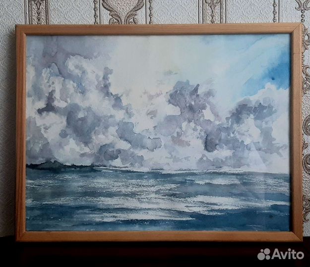 Картина акварельный морской пейзаж