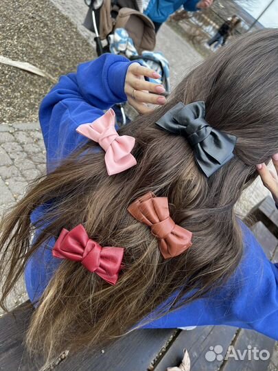 Заколка автомат бант резинка для волос