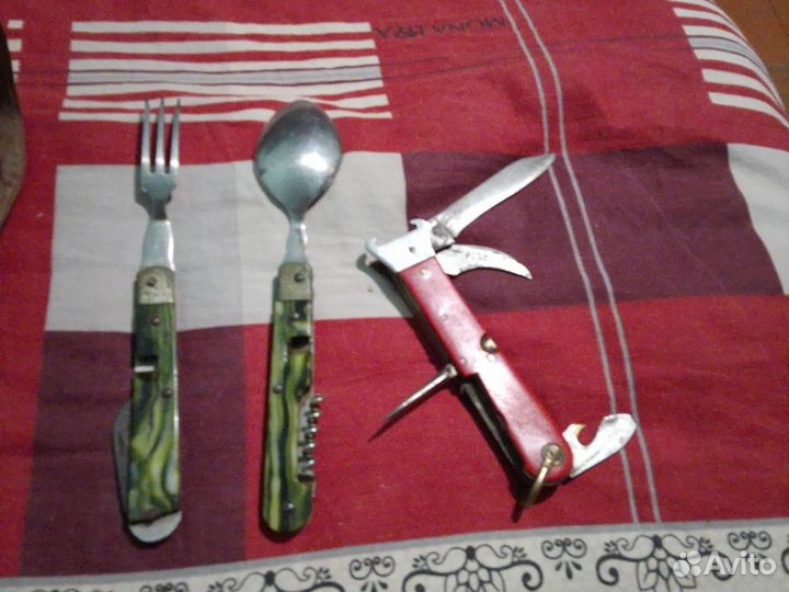 Туристический набор ложка вилка нож СССР