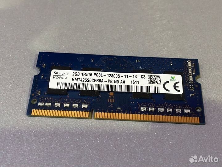 Оперативная память для ноутбука Hynix DDR3 2GB