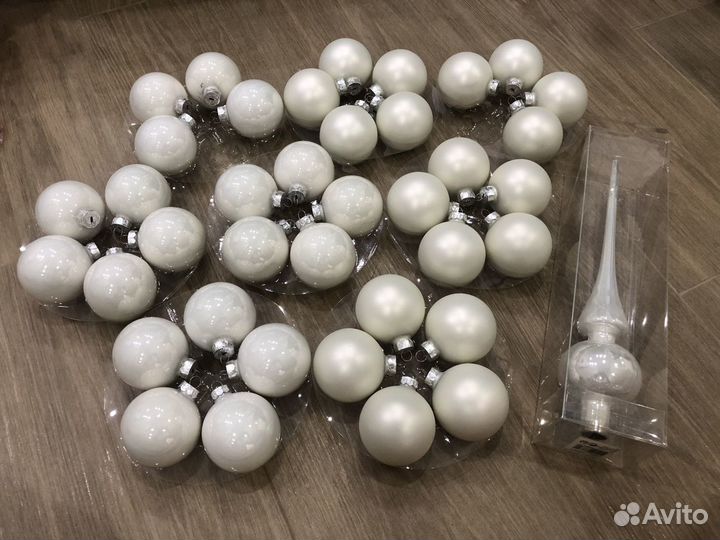 Елочные стеклянные игрушки украшения шарики шары