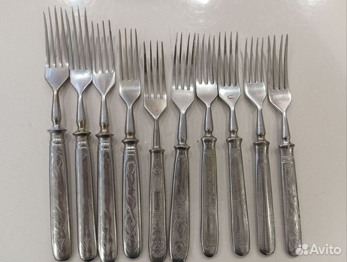 Кухонная посуда СССР, вилки, ножи