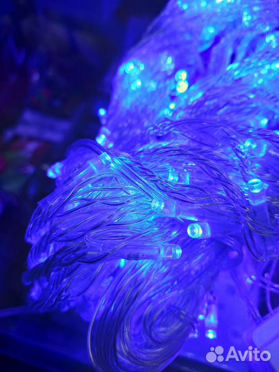 Гирлянда Водопад 3х2 м,синяя