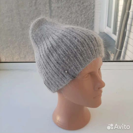 Шапка Бини. Пух норки. Женская