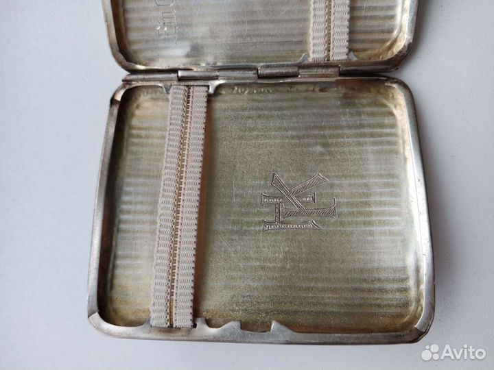 Портсигар серебряный