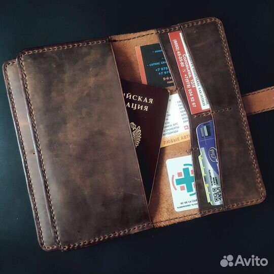 Кошелёк женский из натуральной кожи ручной работы