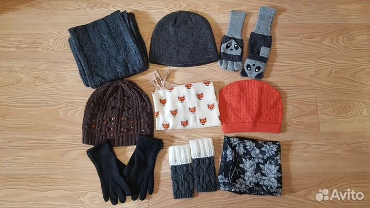 Кепка, шапка, шарф, перчатки