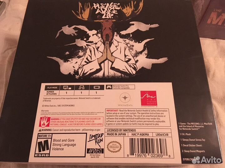 Лимитированное издание игры The missing: J.J. Macf