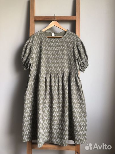 Платье свободного кроя из муслина