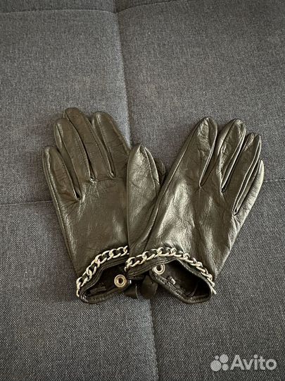 Перчатки женские кожаные