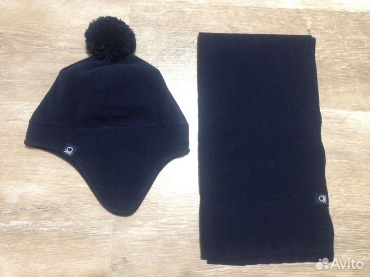 Новый комплект шапка + шарф Benetton на 10-12 лет