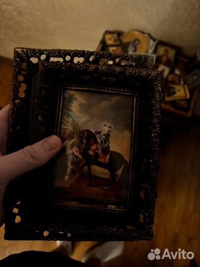 Картина шелкография в бронзе