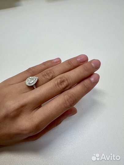 Обручальное кольцо с бриллиантом 0.73 ct