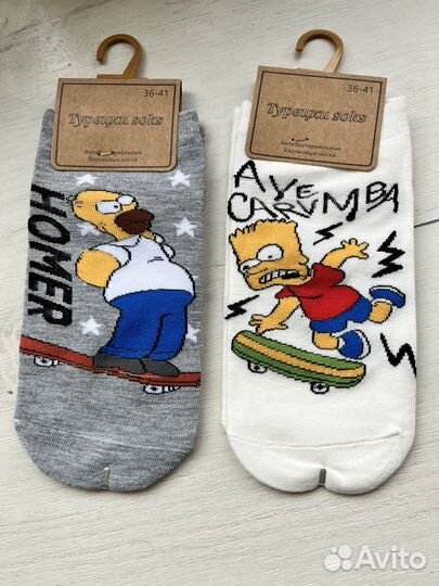Носки с принтом симпсоны