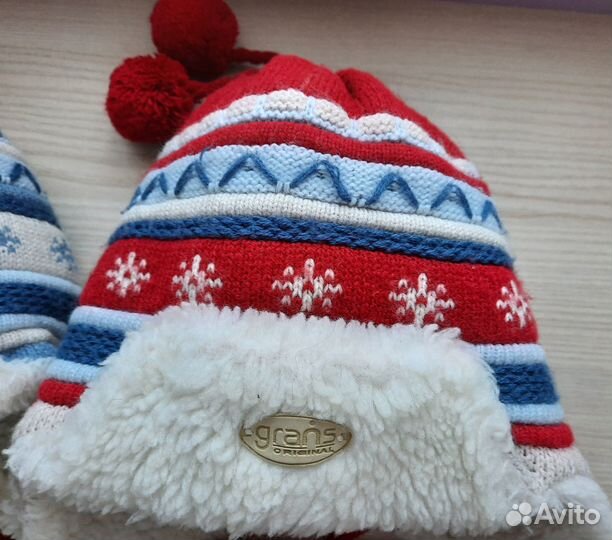 Шапка и шарфик детские унисекс