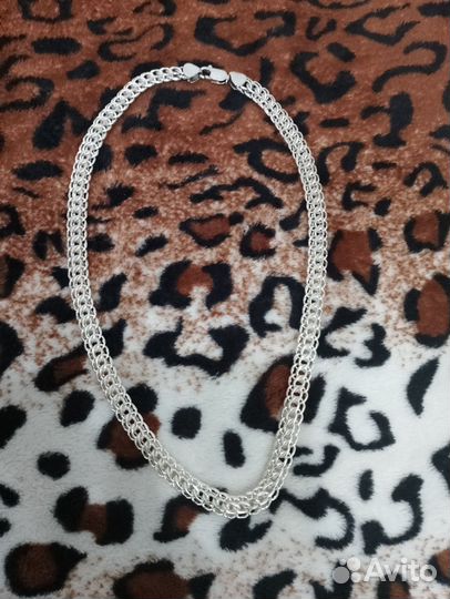 Мужская серебряная цепь с крестом