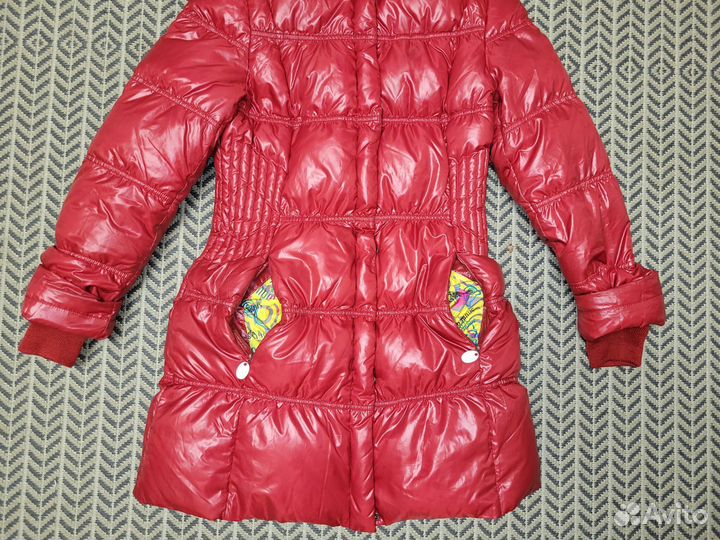 Красный тёплый пуховик Snow Owl, размер М (44-46)