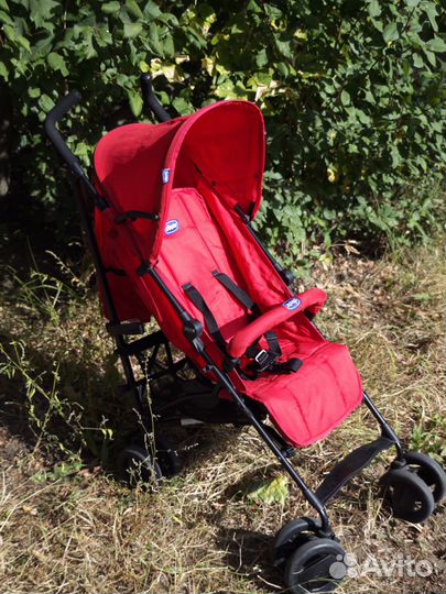 Коляска трость Chicco London красная бу