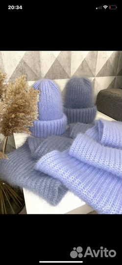 Шапка варежки