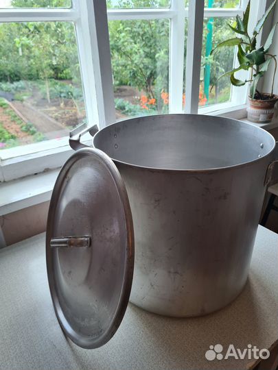 Большие кастрюли алюминиевые, нержавейка, эмаль