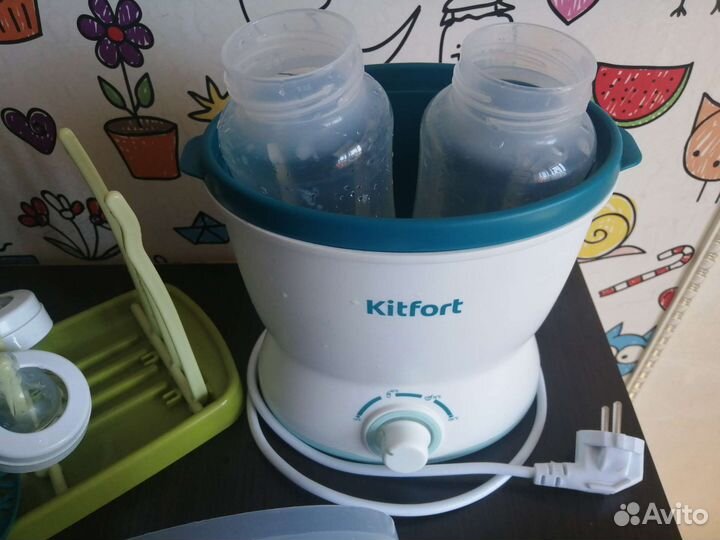 Стерилизатор kitfort для 2 бутылочек