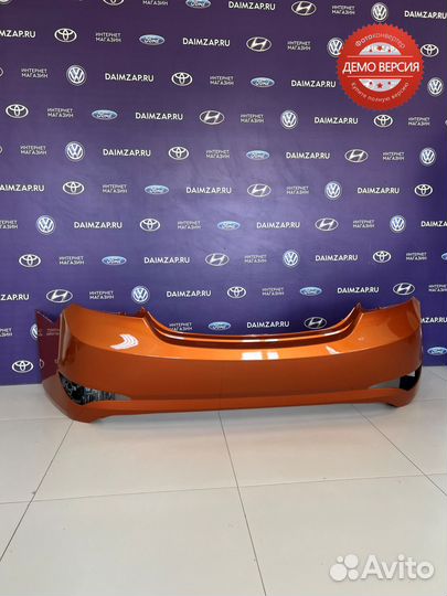 Бампер Задний Hyundai Solaris (2015) оранжевый