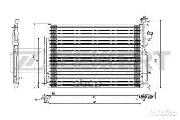 Радиатор конд. Opel Antara 06- Chevrolet Capti