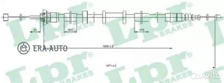 LPR C0519B Трос тормоза