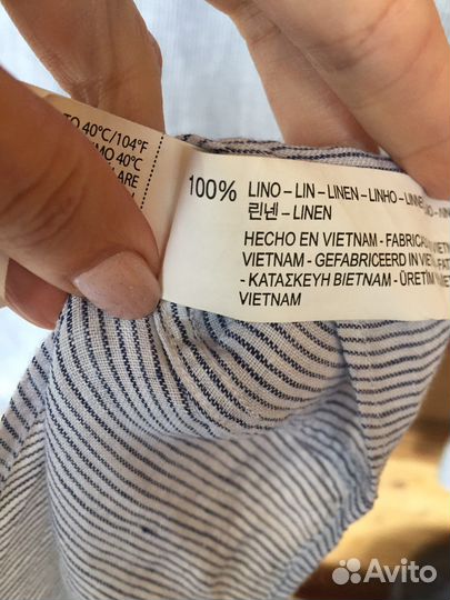 Льняная рубашка zara