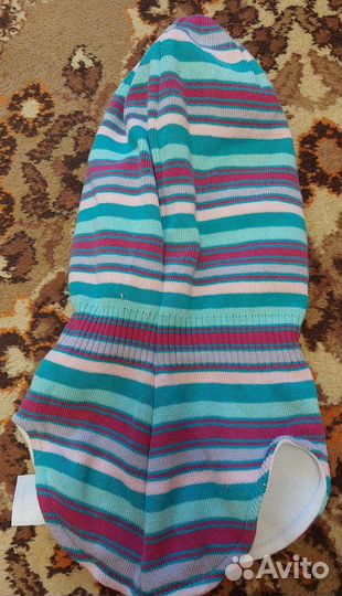 Шапка шлем на девочку размер 52