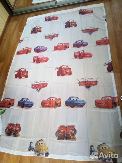 Тюль в детскую Тачки
