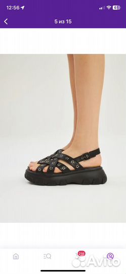 Сандали женские кожаные