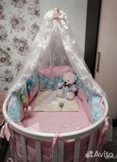 Детская кроватка круглая