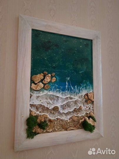Картина море из эпоксидной смолы