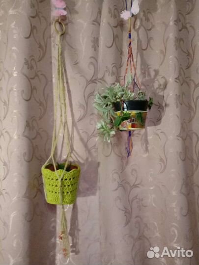 Подвесное Кашпо макраме для цветов