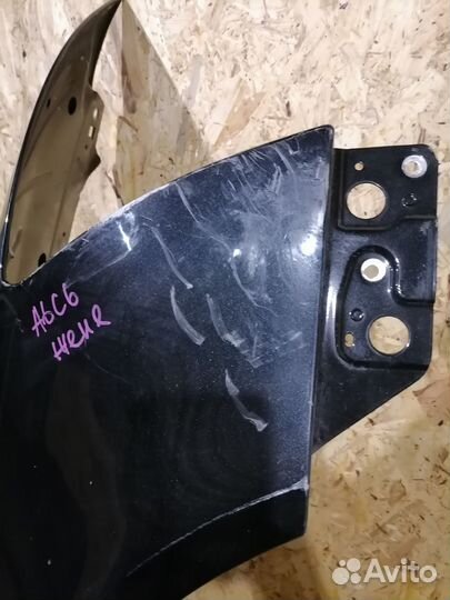 Крыло переднее правое черное Audi A6 C6 Rest