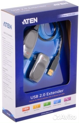 Удлинитель USB по витой паре Aten UCE260-A7-G