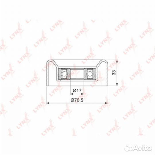 Lynxauto PB-7191 Ролик обводной приводного ремня