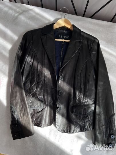 Кожаная куртка Armani jeans