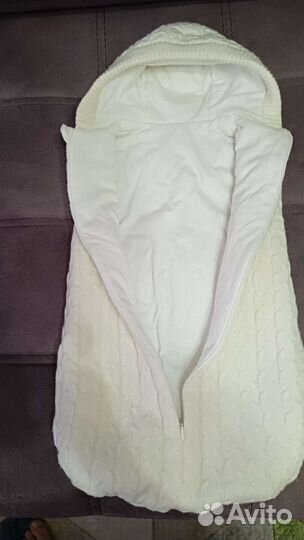 Конверт вязаный для новорожденных