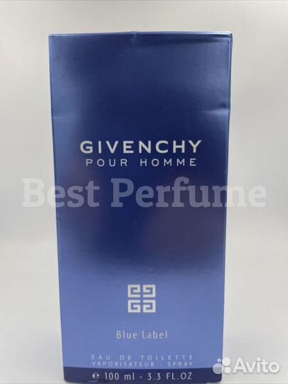 Givenchy Pour Homme Blue Label 100ml Живанши духи