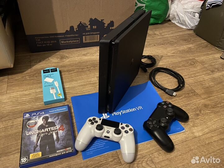 Sony PS4 Slim 10 Игр/2 джоя/2020г