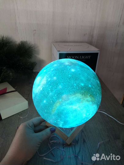 Светильник Ночник луна 18 см сенсорный 18 см